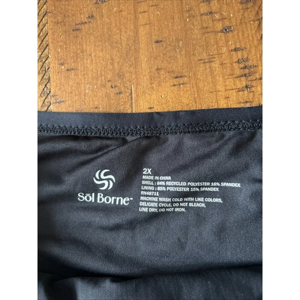 Sol Borne Black Swim Skirt Size 2X NWT - Picture 3 of 9